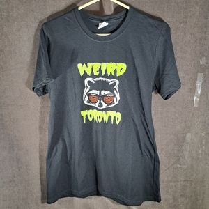 Make Fire Printing Weird Toronto Raccoon with X-Ray Vision Glasses NWOT M